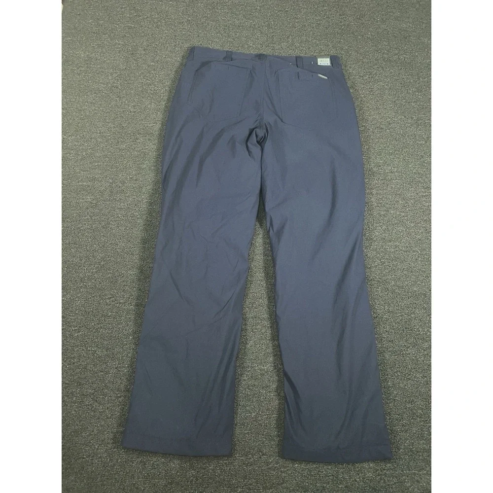 New Eddie Bauer Fleece Lined Tech Pants Men's 36x32 Navy Blue Outdoors Gorpcore